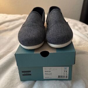 TOMS Black Twill Chambray Footwear